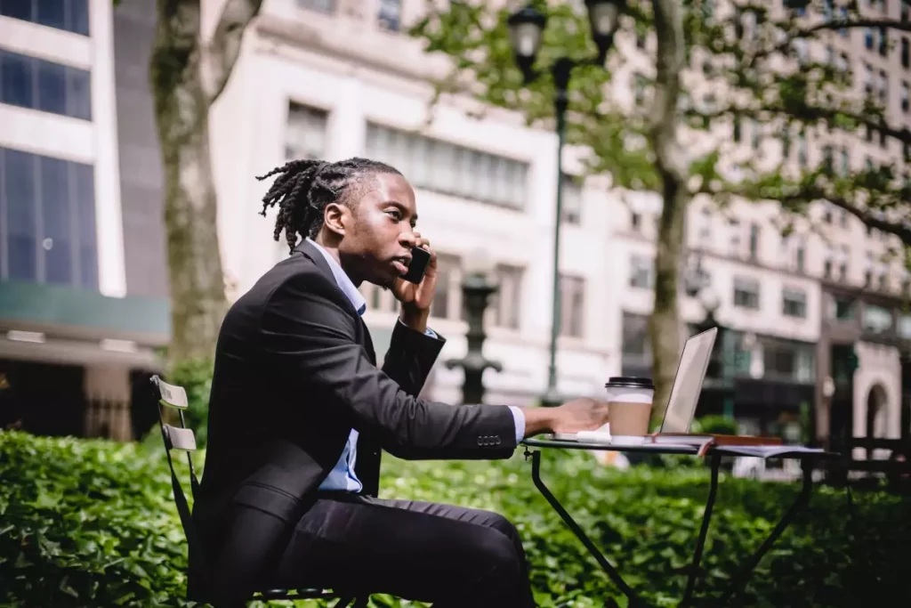 Businessman on the phone