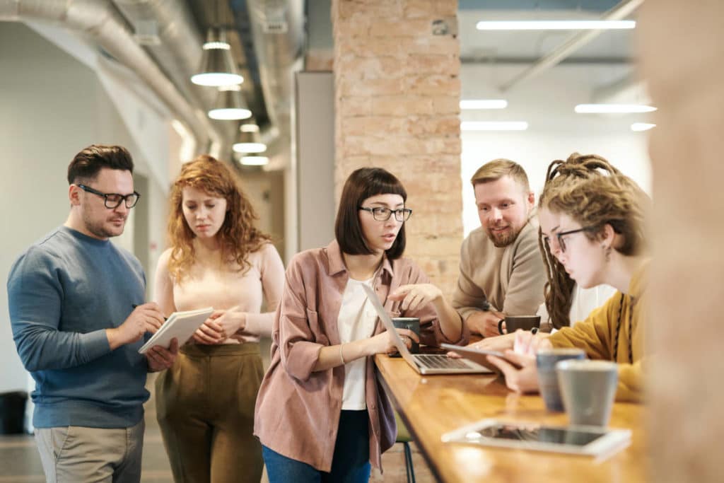 team working together