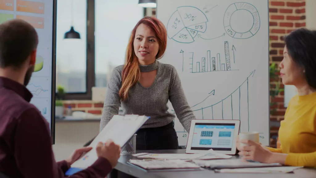 Female leader in the office